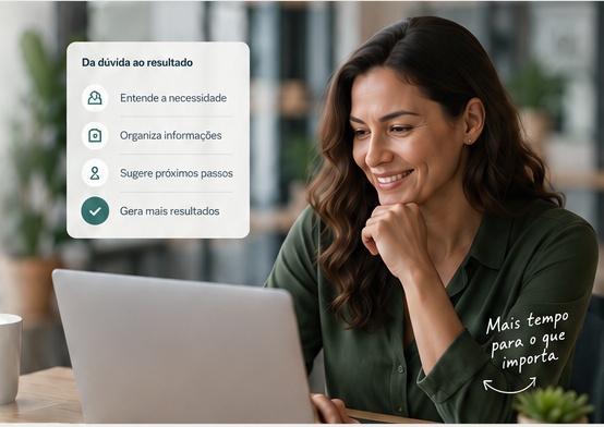Profissional utilizando tecnologia em ambiente de trabalho